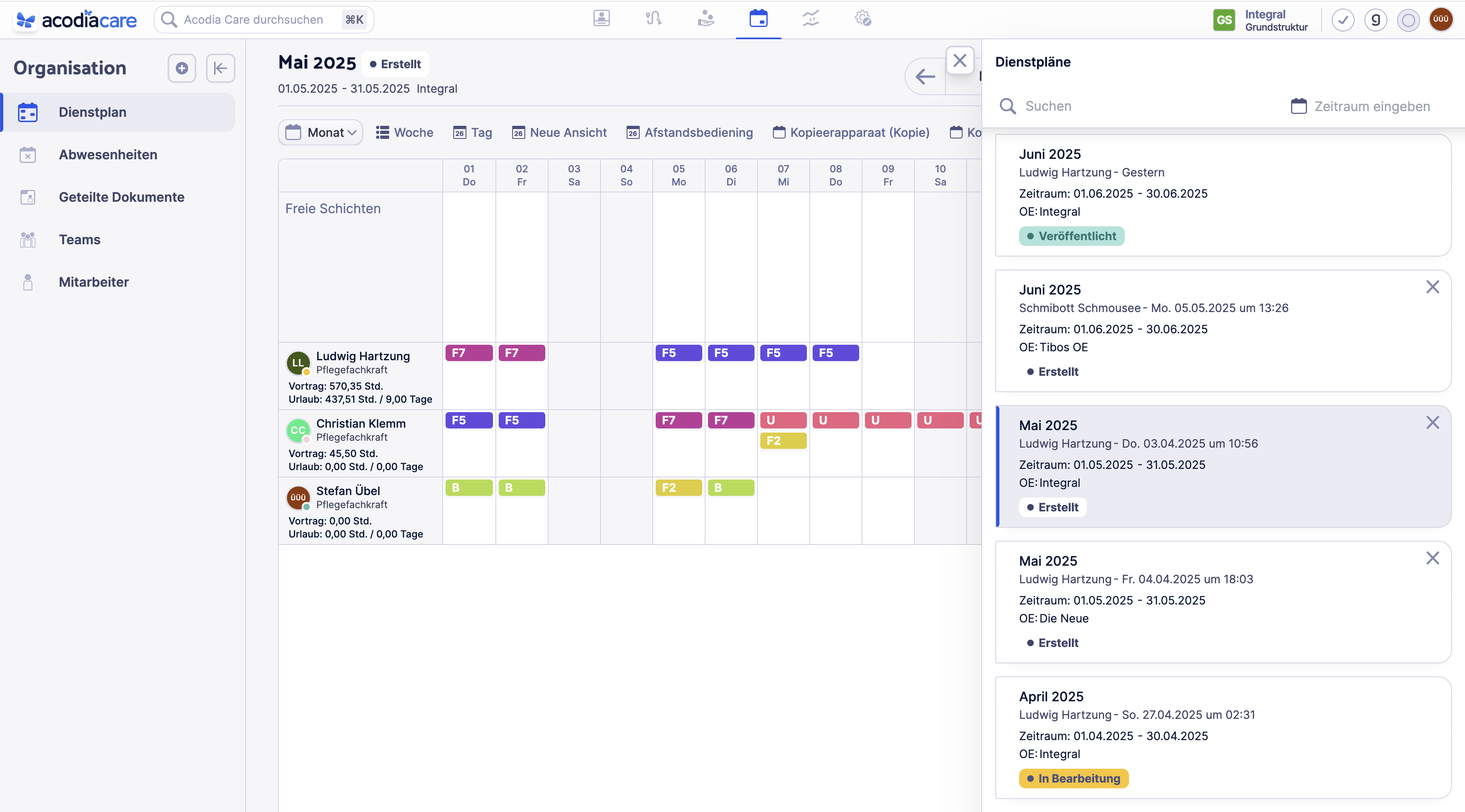 screenshot of Acodia Care